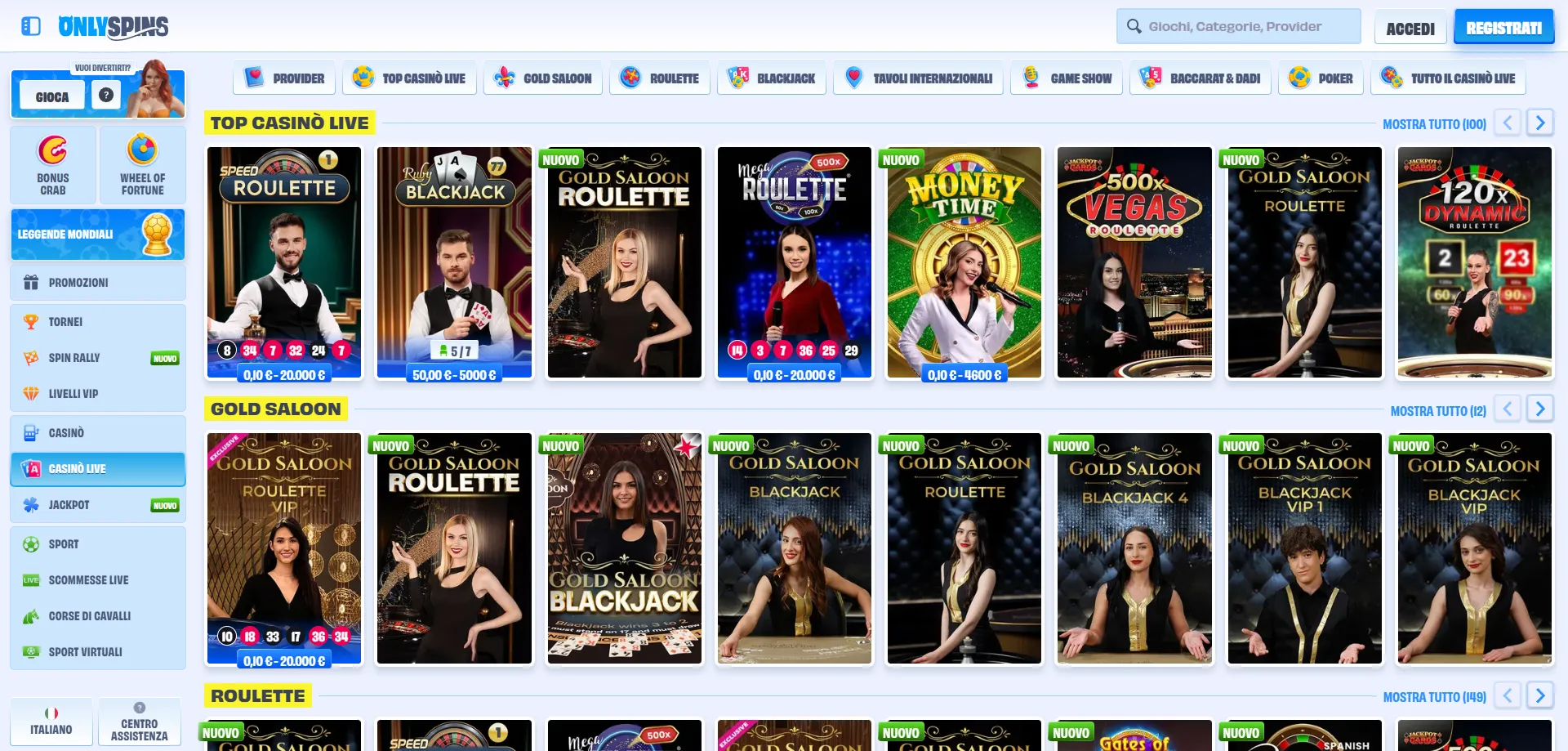 OnlySpins Casino app mobile smartphone tablet gioco ovunque Italia